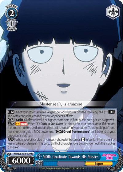 MOB: Gratitude Towards His Master (MOB/SX02-079 R) [Mob Psycho 100] - POKÉ JEUX