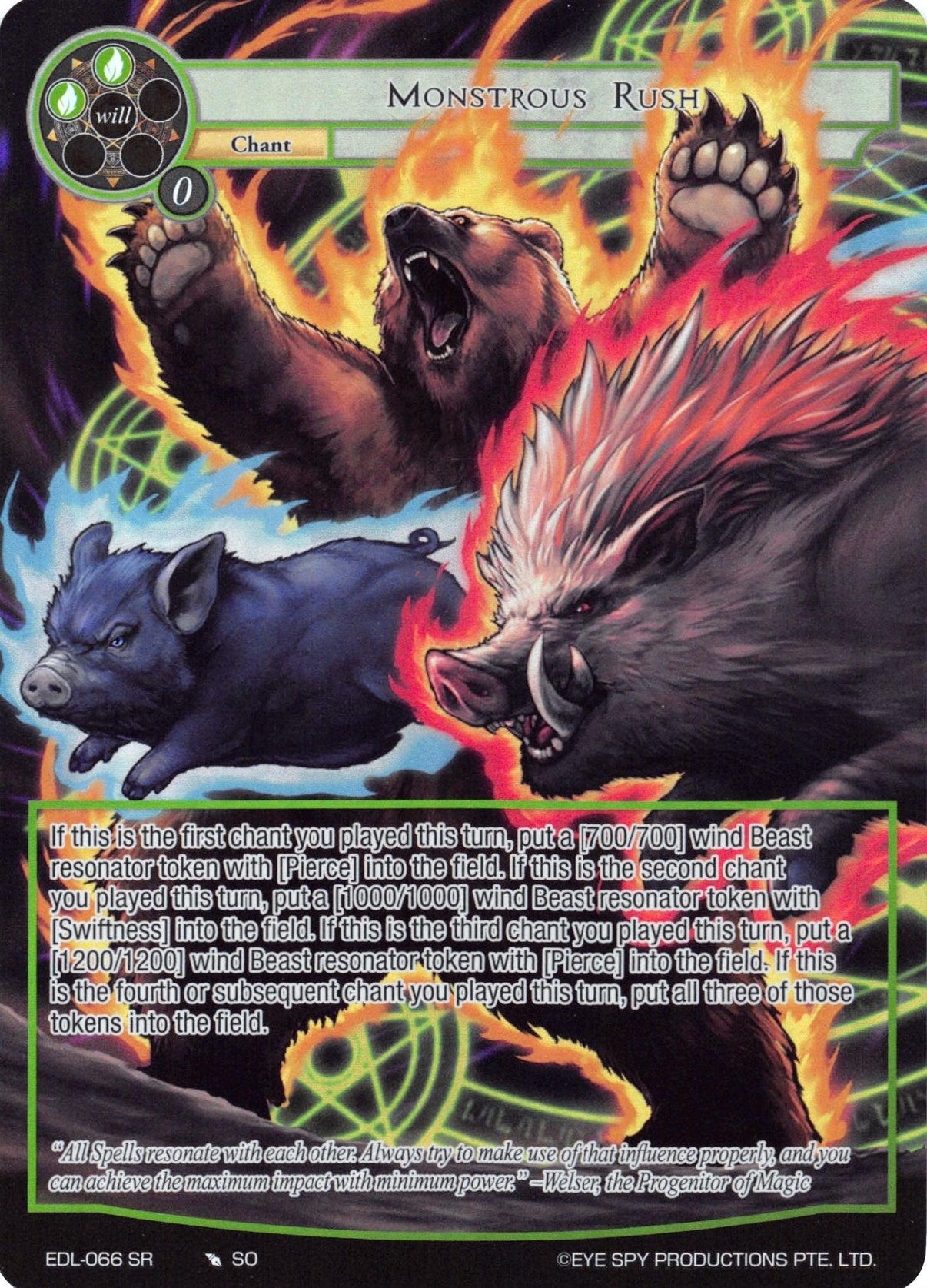 Monstrous Rush (Full Art) (EDL-066) [The Epic of the Dragon Lord] - POKÉ JEUX