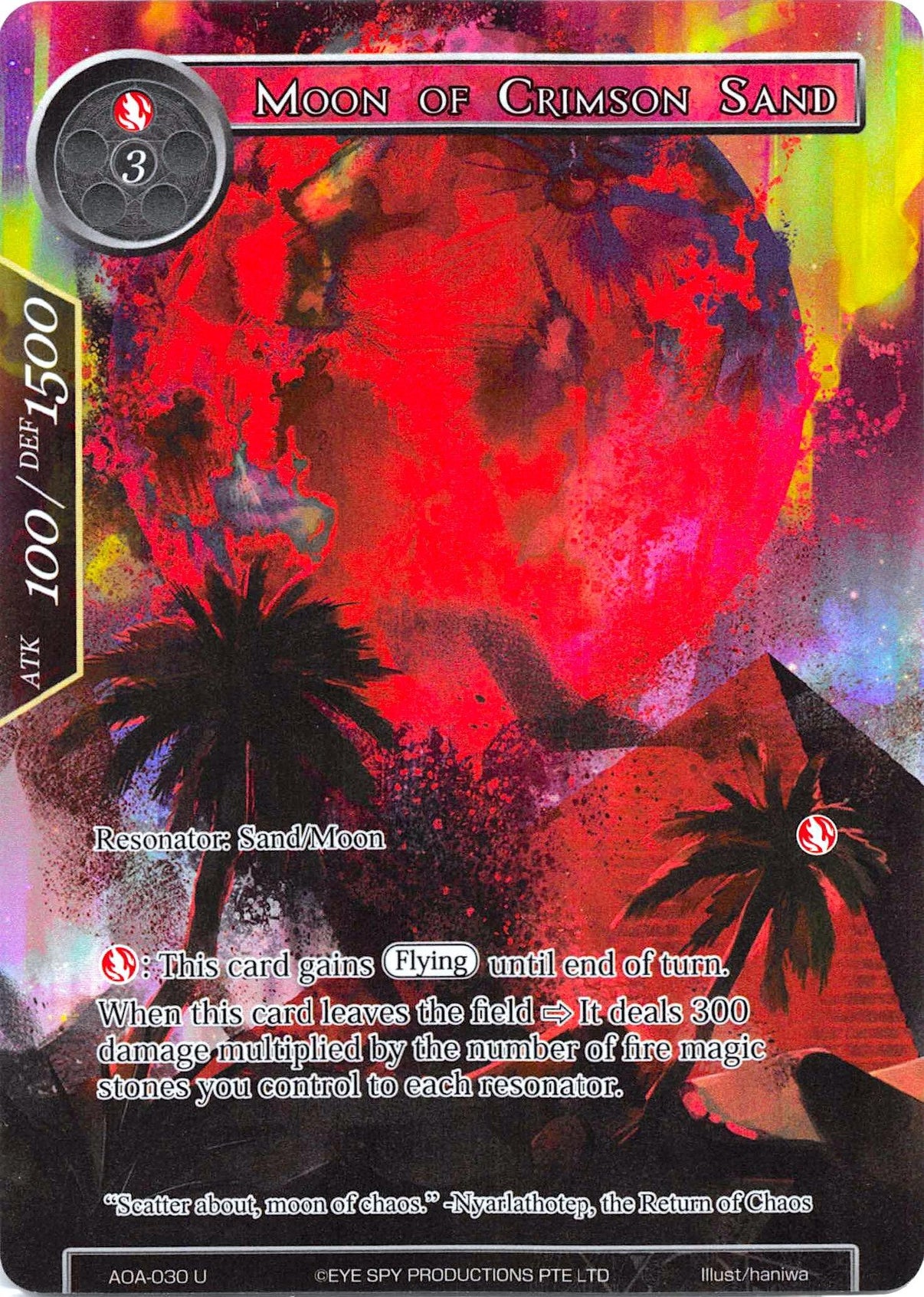 Moon of Crimson Sand (Full Art) (AOA-030) [Awakening of the Ancients] - POKÉ JEUX