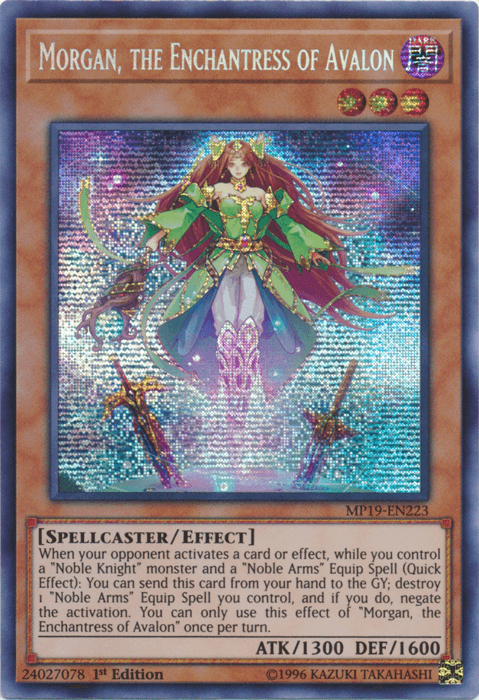 Morgan, the Enchantress of Avalon [MP19-EN223] Prismatic Secret Rare - POKÉ JEUX
