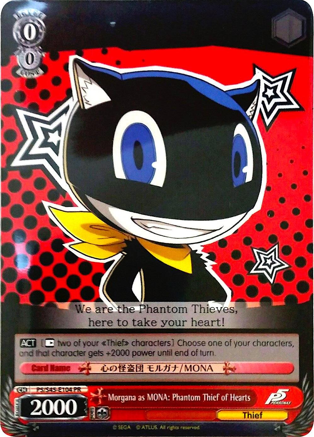 Morgana as MONA: Phantom Thief of Hearts (P5/S45-E0104 PR) (Promo) [Persona 5] - POKÉ JEUX