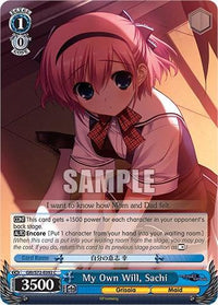 My Own Will, Sachi [The Fruit of Grisaia] - POKÉ JEUX