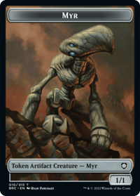 Myr // Powerstone Double-Sided Token [The Brothers' War Commander Tokens] - POKÉ JEUX