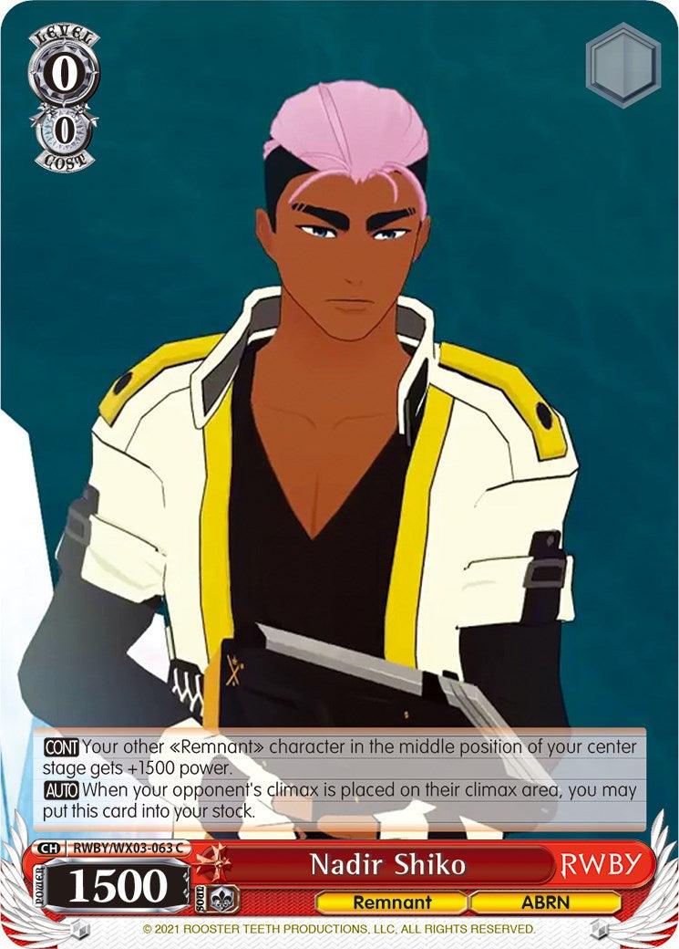Nadir Shiko (RWBY/WX03-063 C) [RWBY] - POKÉ JEUX