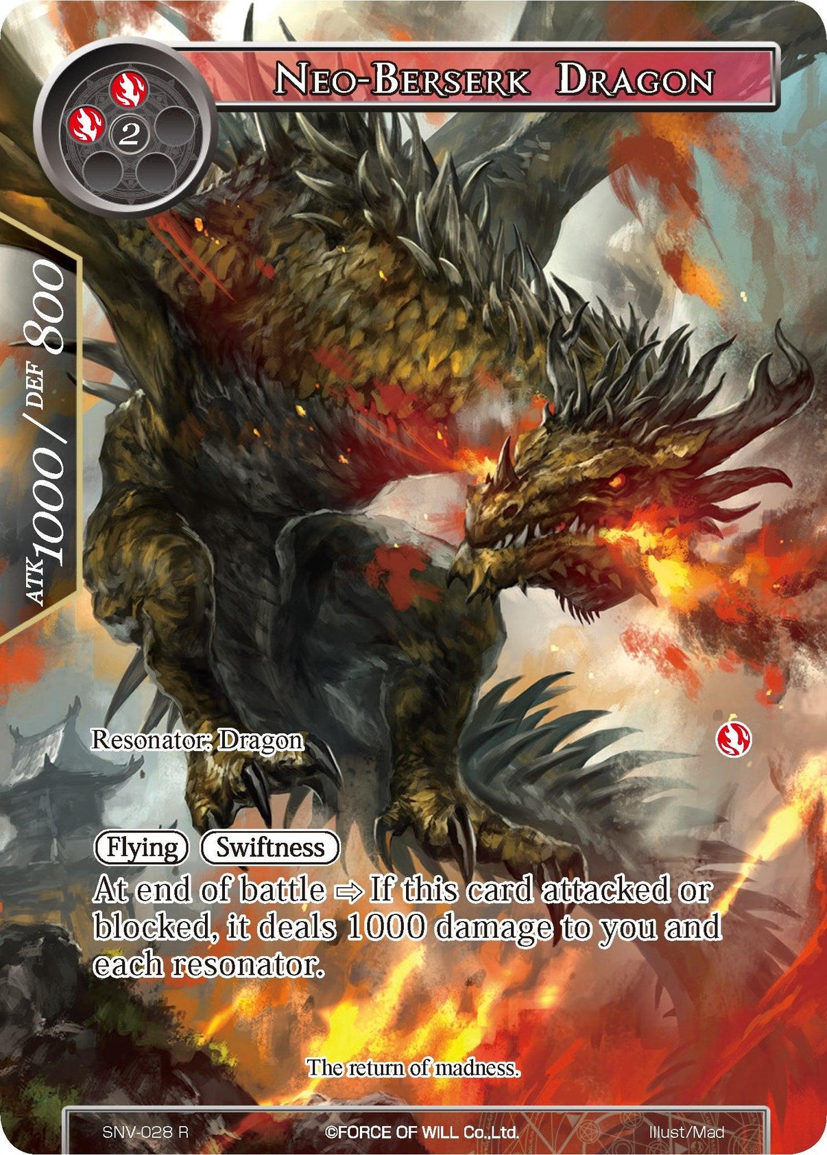 Neo-Berserk Dragon (Full Art) (SNV-028) [The Strangers of New Valhalla] - POKÉ JEUX