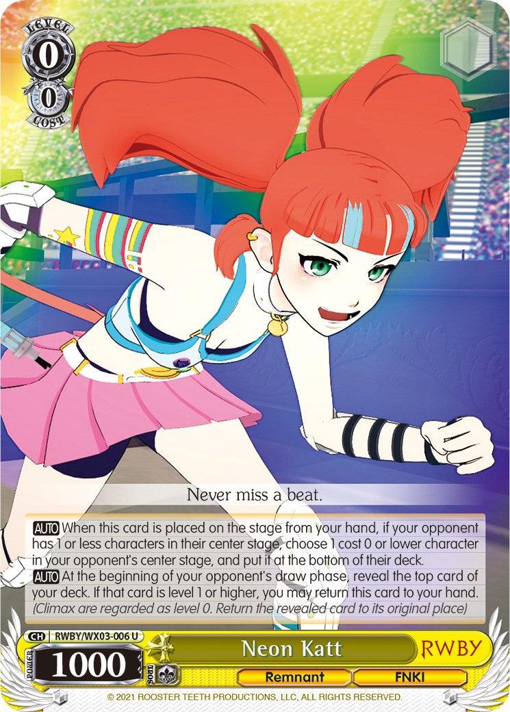Neon Katt (RWBY/WX03-006 U) [RWBY] - POKÉ JEUX