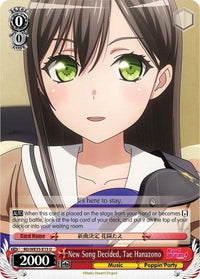 New Song Decided, Tae Hanazono (BD/WE35-E13 U) (Parallel Foil) [Poppin'Party x Roselia] - POKÉ JEUX