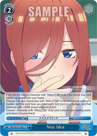 Nice Idea (5HY/W101-E097 C) [The Quintessential Quintuplets Movie] - POKÉ JEUX