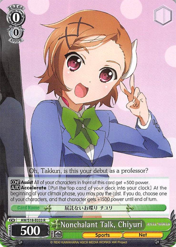 Nonchalant Talk, Chiyuri (AW/S18-E033 R) [Accel World] - POKÉ JEUX
