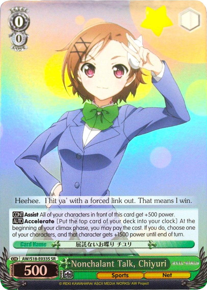 Nonchalant Talk, Chiyuri (AW/S18-E033S SR) [Accel World] - POKÉ JEUX