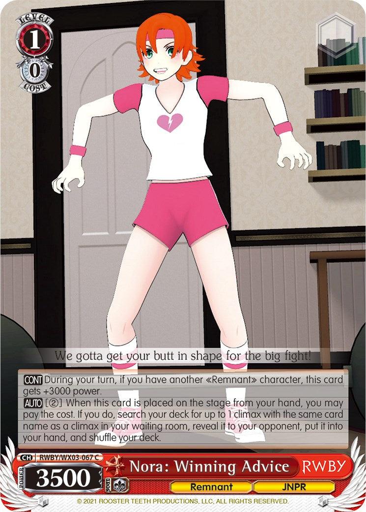Nora: Winning Advice (RWBY/WX03-067 C) [RWBY] - POKÉ JEUX