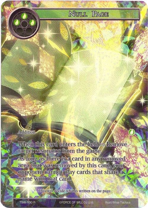 Null Page (Full Art) (TSW-100) [The Time Spinning Witch] - POKÉ JEUX