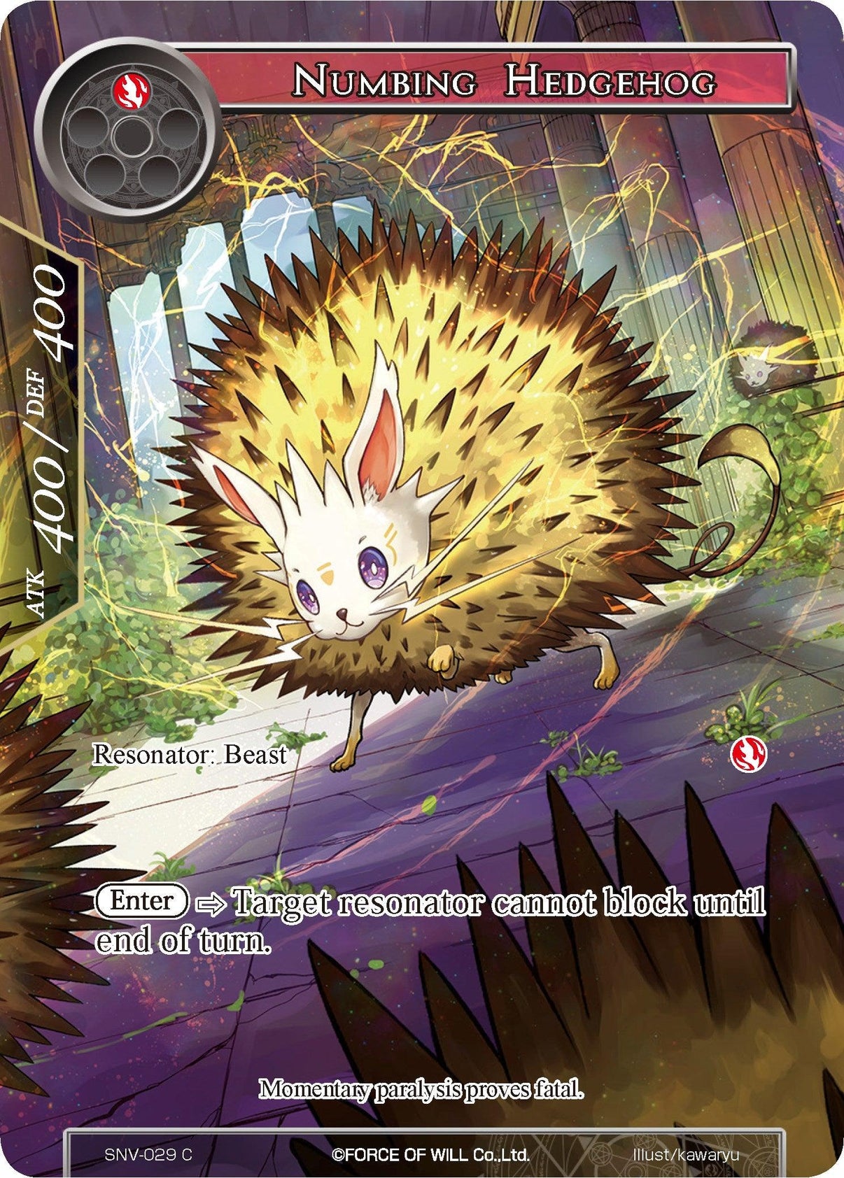 Numbing Hedgehog (Full Art) (SNV-029) [The Strangers of New Valhalla] - POKÉ JEUX