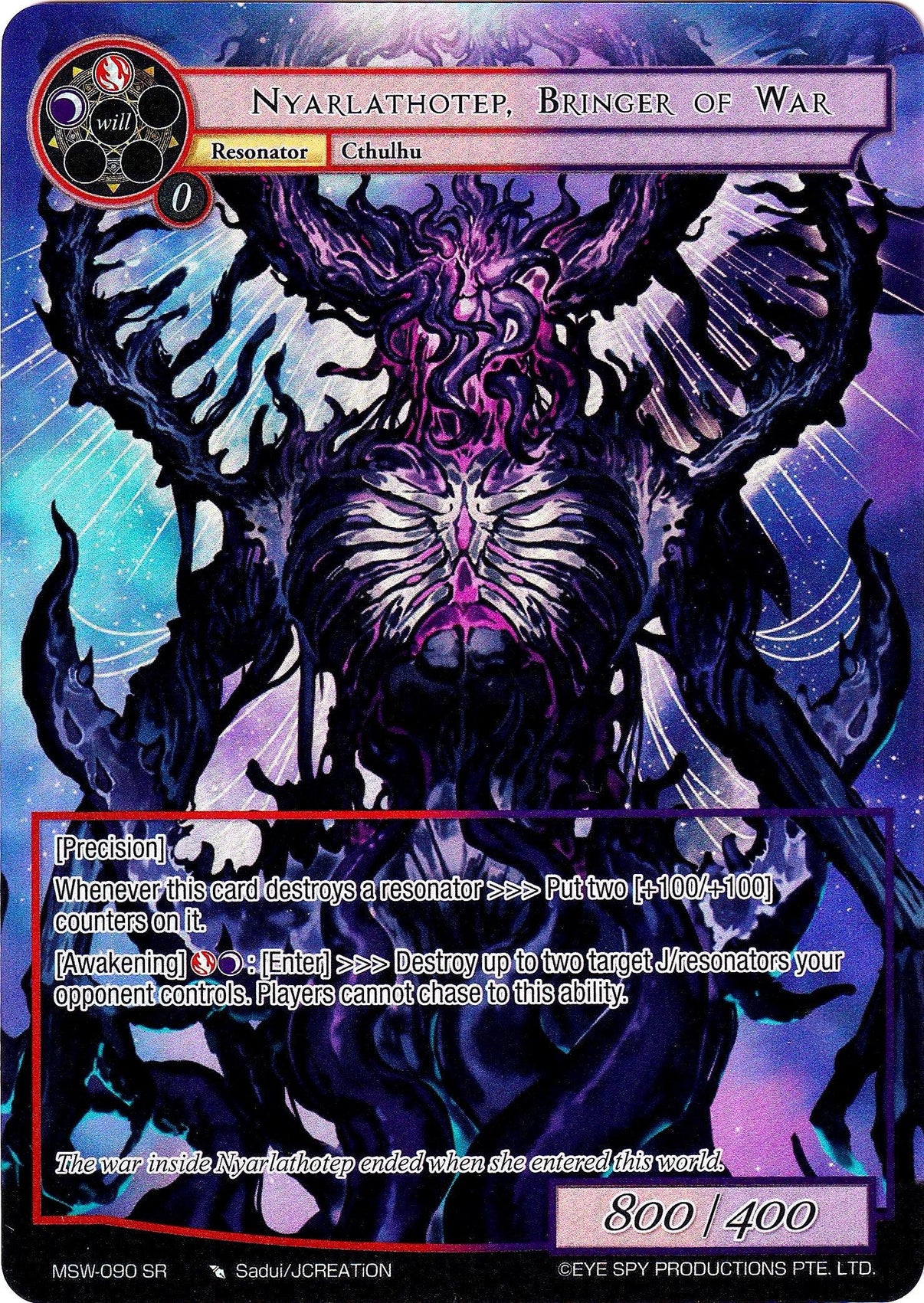 Nyarlathotep, Bringer of War (Full Art) (MSW-090) [The Magic Stone War - Zero] - POKÉ JEUX