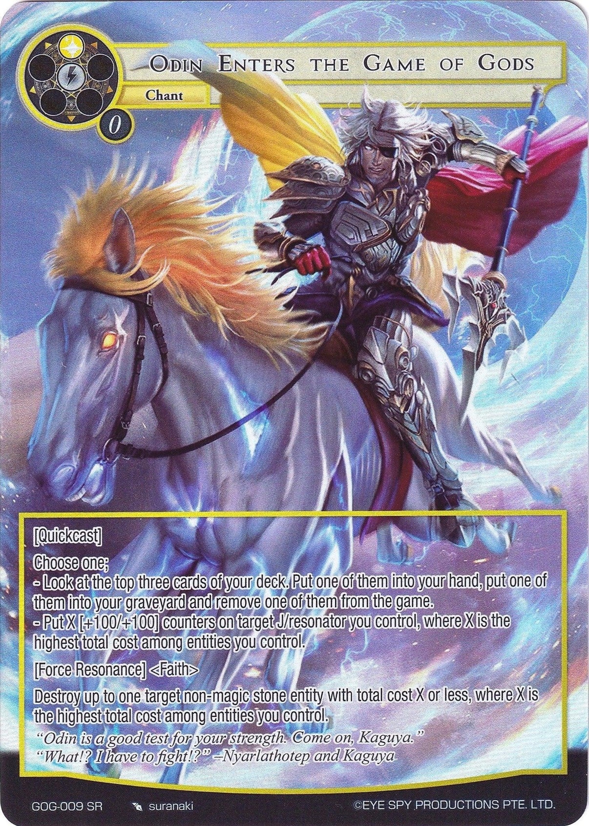 Odin Enters the Game of Gods (Full Art) (GOG-009) [Game of Gods] - POKÉ JEUX