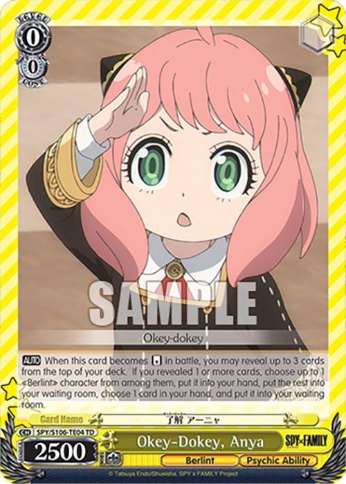 Okey-Dokey, Anya (SPY/S106-TE04 TD) [SPY x FAMILY] - POKÉ JEUX