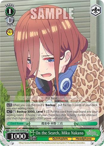 On the Search, Miku Nakano (5HY/W90-E040S SR) [The Quintessential Quintuplets 2] - POKÉ JEUX