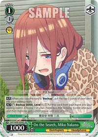 On the Search, Miku Nakano (5HY/W90-E040S SR) [The Quintessential Quintuplets 2] - POKÉ JEUX