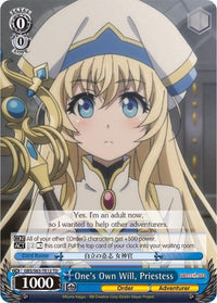 One's Own Will, Priestess (GBS/S63-TE12 TD) [Goblin Slayer] - POKÉ JEUX