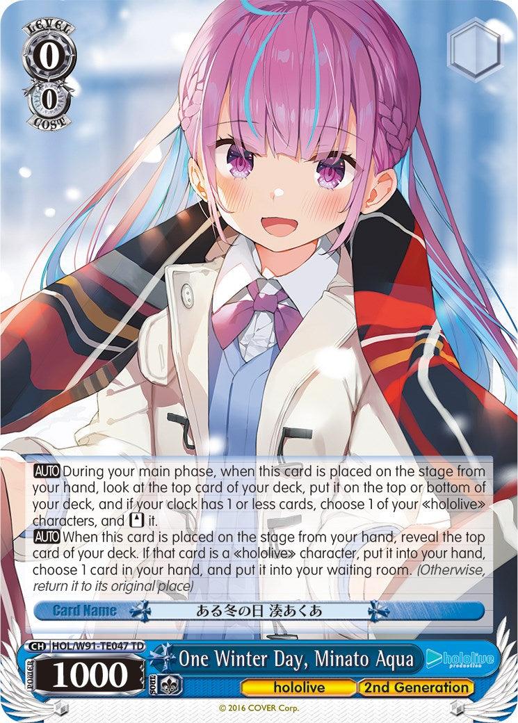 One Winter Day, Minato Aqua (HOL/W91-TE047 TD) [hololive production] - POKÉ JEUX