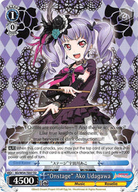 "Onstage" Ako Udagawa (BD/W54-TE07 TD) [BanG Dream! Girls Band Party!] - POKÉ JEUX