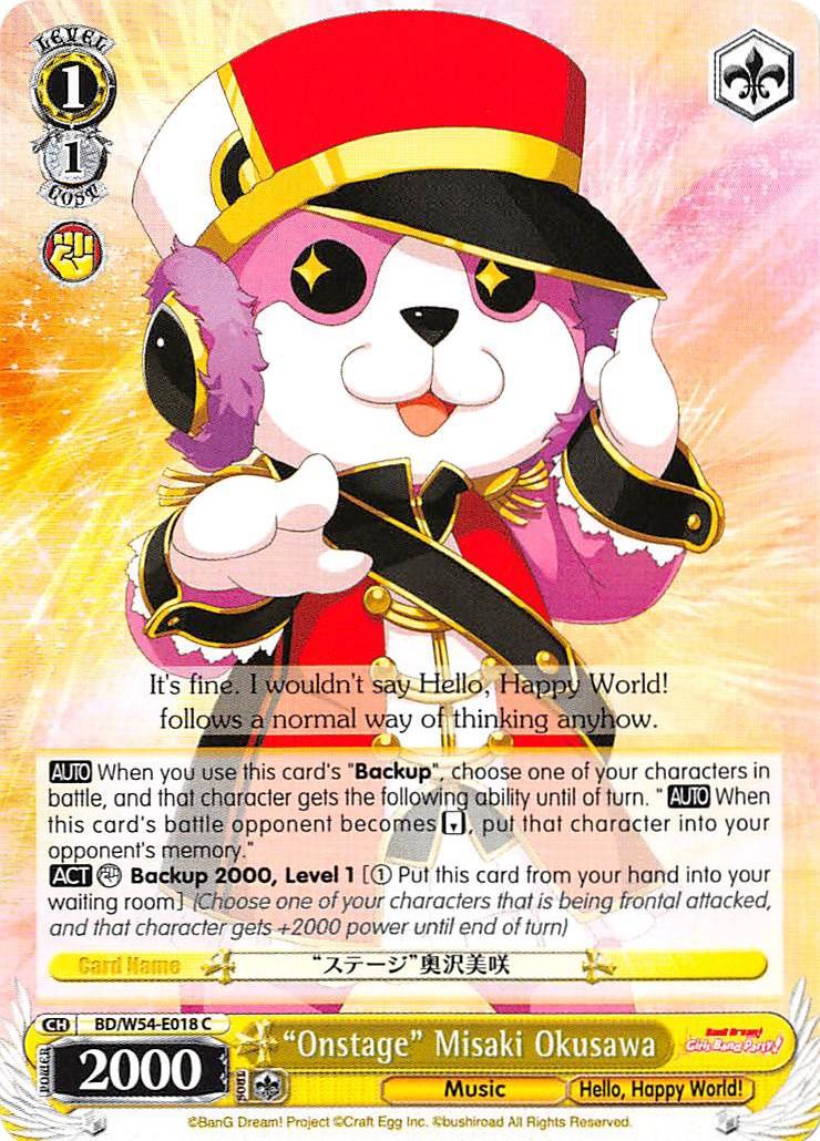 "Onstage" Misaki Okusawa (BD/W54-E018 C) [BanG Dream! Girls Band Party!] - POKÉ JEUX