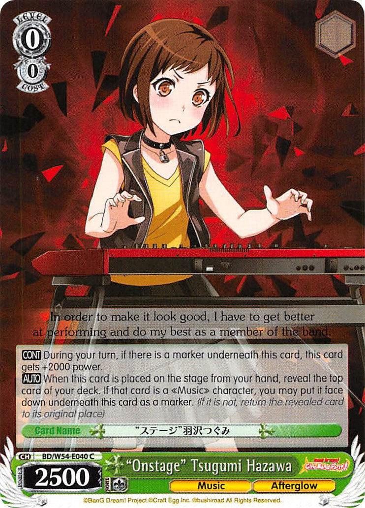 "Onstage" Tsugumi Hazawa (BD/W54-E040 C) [BanG Dream! Girls Band Party!] - POKÉ JEUX