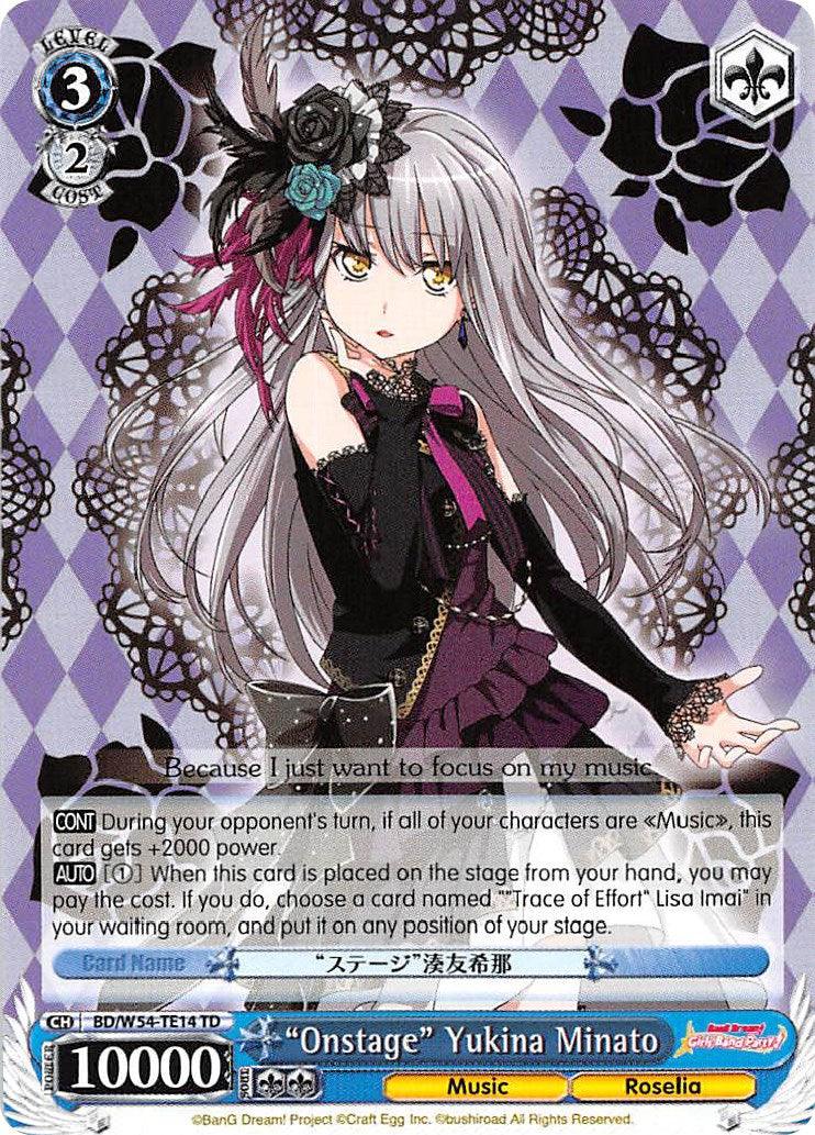 "Onstage" Yukina Minato (BD/W54-TE14 TD) [BanG Dream! Girls Band Party!] - POKÉ JEUX