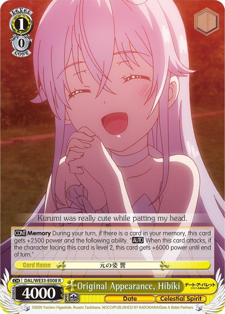 Original Appearance, Hibiki (DAL/WE33-E008 R) (Parallel Foil) [Date A Bullet] - POKÉ JEUX
