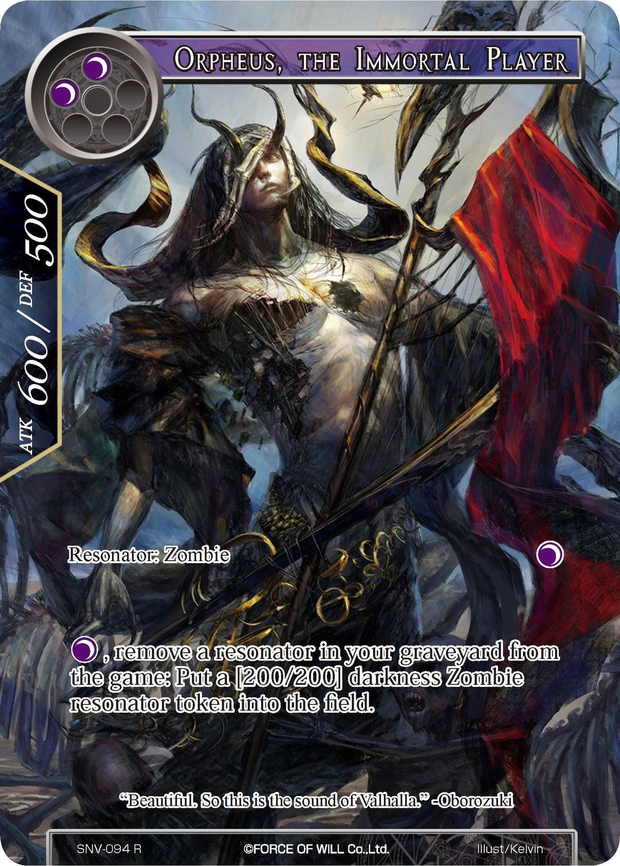 Orpheus, the Immortal Player (Full Art) (SNV-094) [The Strangers of New Valhalla] - POKÉ JEUX