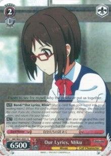 Our Lyrics, Miku (IMC/W41-E051 R) [The iDOLM@STER Cinderella Girls] - POKÉ JEUX