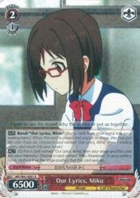 Our Lyrics, Miku (IMC/W41-E051 R) [The iDOLM@STER Cinderella Girls] - POKÉ JEUX