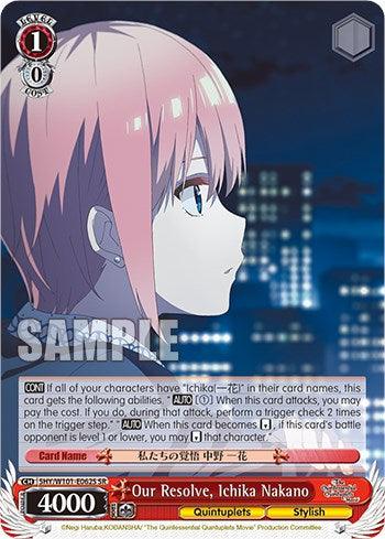 Our Resolve, Ichika Nakano (5HY/W101-E062S SR) [The Quintessential Quintuplets Movie] - POKÉ JEUX