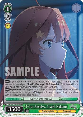 Our Resolve, Itsuki Nakano (5HY/W101-E031S SR) [The Quintessential Quintuplets Movie] - POKÉ JEUX