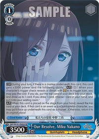 Our Resolve, Miku Nakano (5HY/W101-E083S SR) [The Quintessential Quintuplets Movie] - POKÉ JEUX
