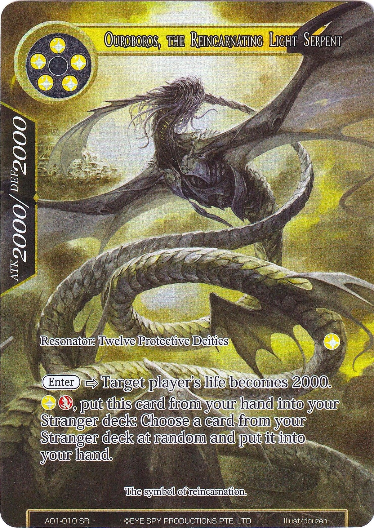 Ouroboros, the Reincarnating Light Serpent (Full Art) (AO1-010) [Alice Origin] - POKÉ JEUX