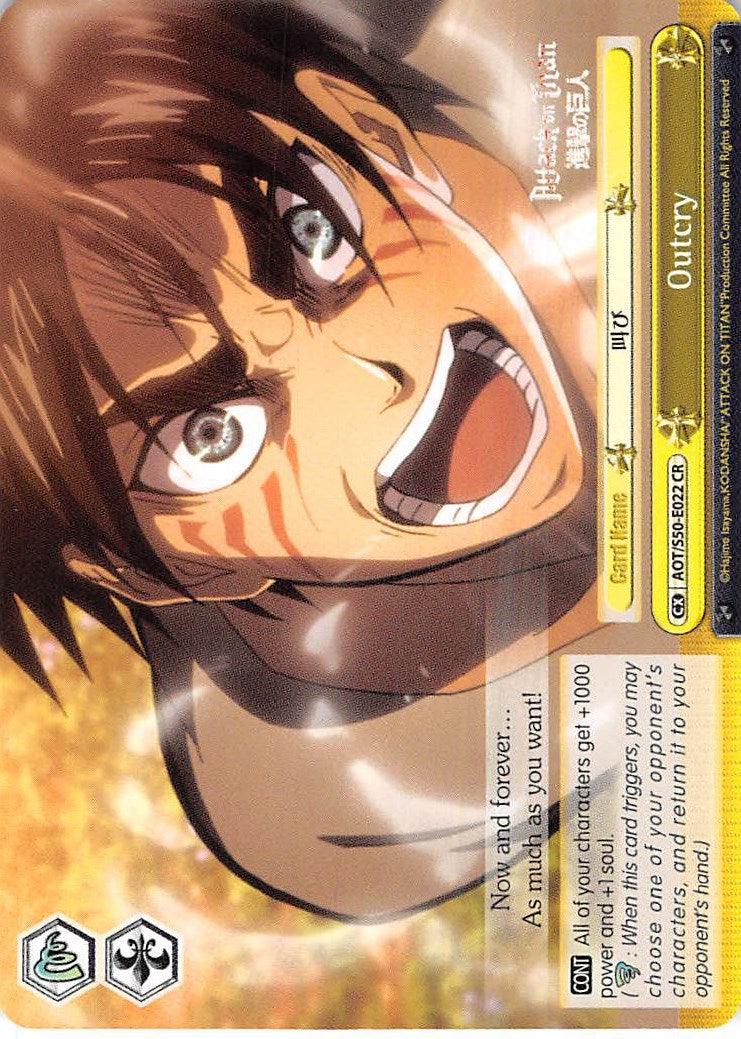 Outcry (AOT/S50-E022 CR) [Attack on Titan Vol. 2] - POKÉ JEUX