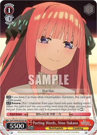Parting Words, Nino Nakano (5HY/W90-E070S SR) [The Quintessential Quintuplets 2] - POKÉ JEUX