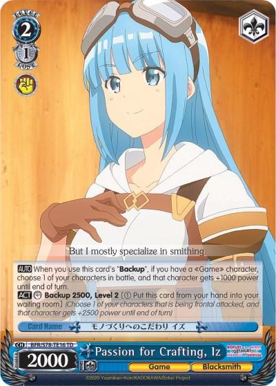 Passion for Crafting, Iz (BFR/S78-TE16 TD) [BOFURI: I Don't Want to Get Hurt, so I'll Max Out My Defense] - POKÉ JEUX