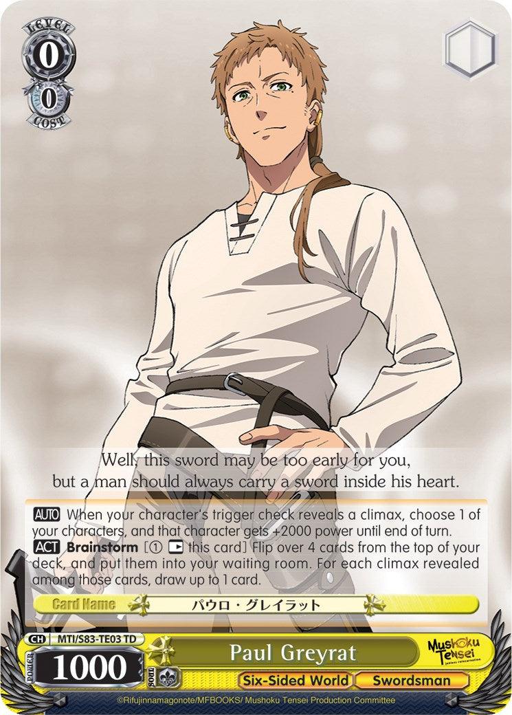 Paul Greyrat (MTI/S83-TE03 TD) [Mushoku Tensei: Jobless Reincarnation] - POKÉ JEUX