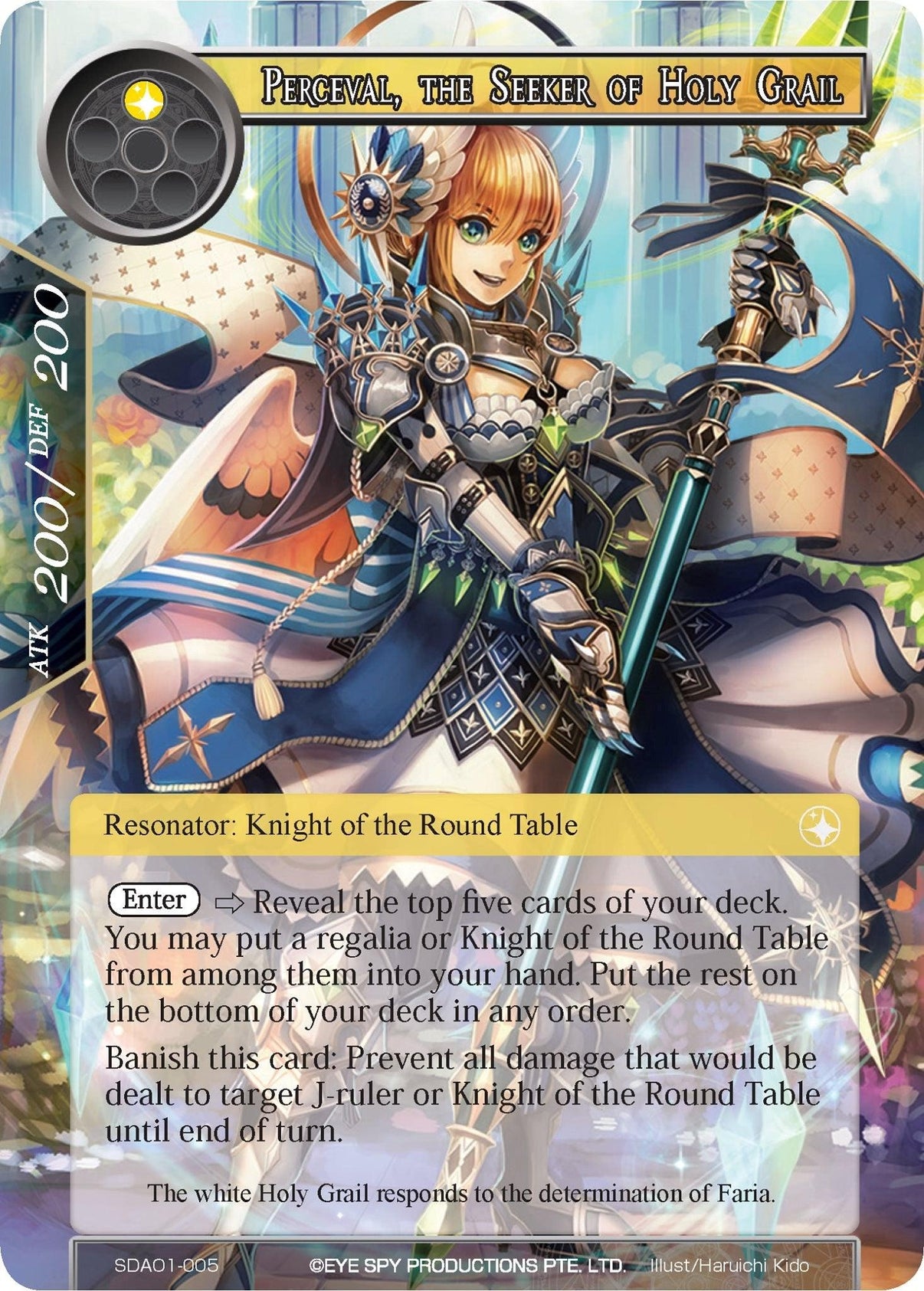 Perceval, the Seeker of Holy Grail (SDAO1-005) [Alice Origin Starter Deck] - POKÉ JEUX