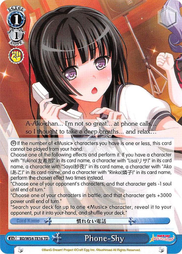 Phone-Shy (BD/W54-TE16 TD) [BanG Dream! Girls Band Party!] - POKÉ JEUX