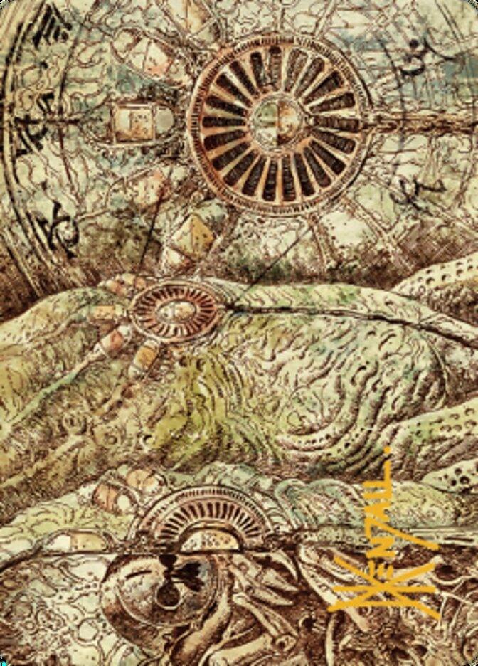 Phyrexian Processor Art Card (Gold-Stamped Signature) [The Brothers' War Art Series] - POKÉ JEUX
