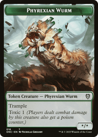 Phyrexian Wurm // Phyrexian Horror Double-Sided Token [Phyrexia: All Will Be One Commander Tokens] - POKÉ JEUX