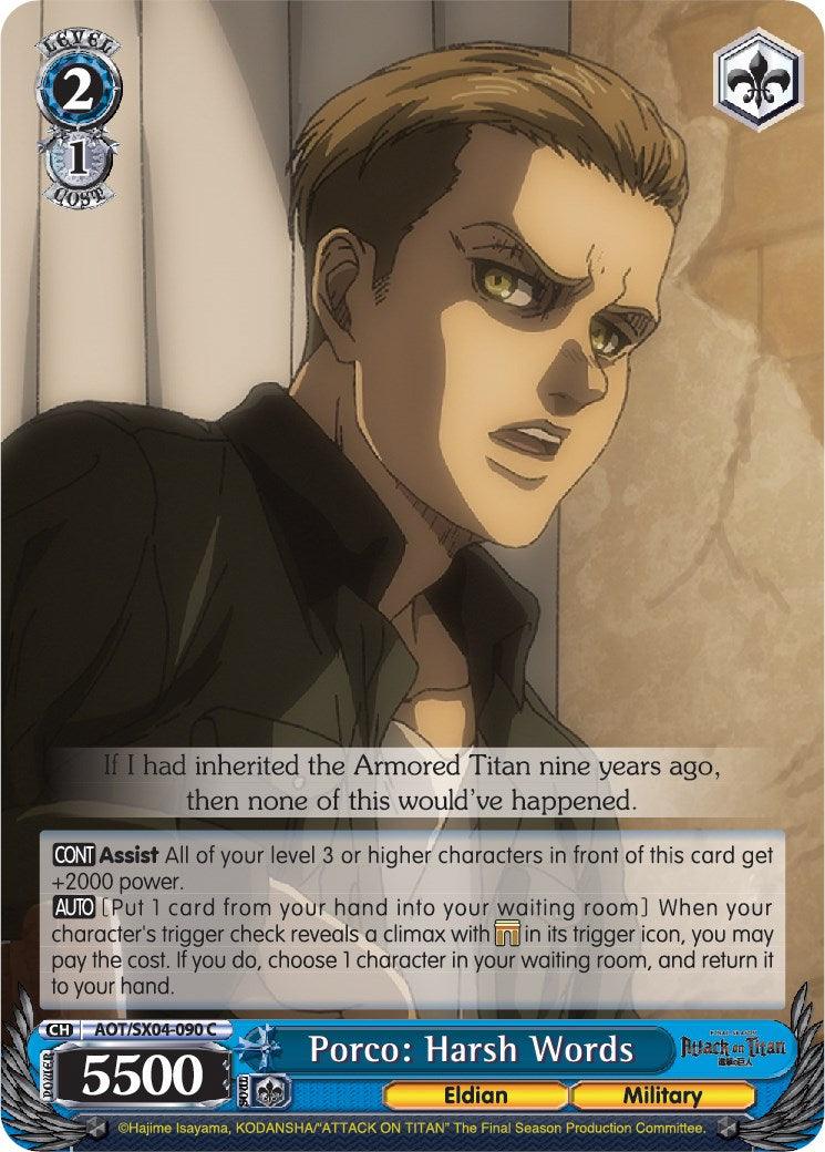 Porco: Harsh Words [Attack On Titan: Final Season] - POKÉ JEUX