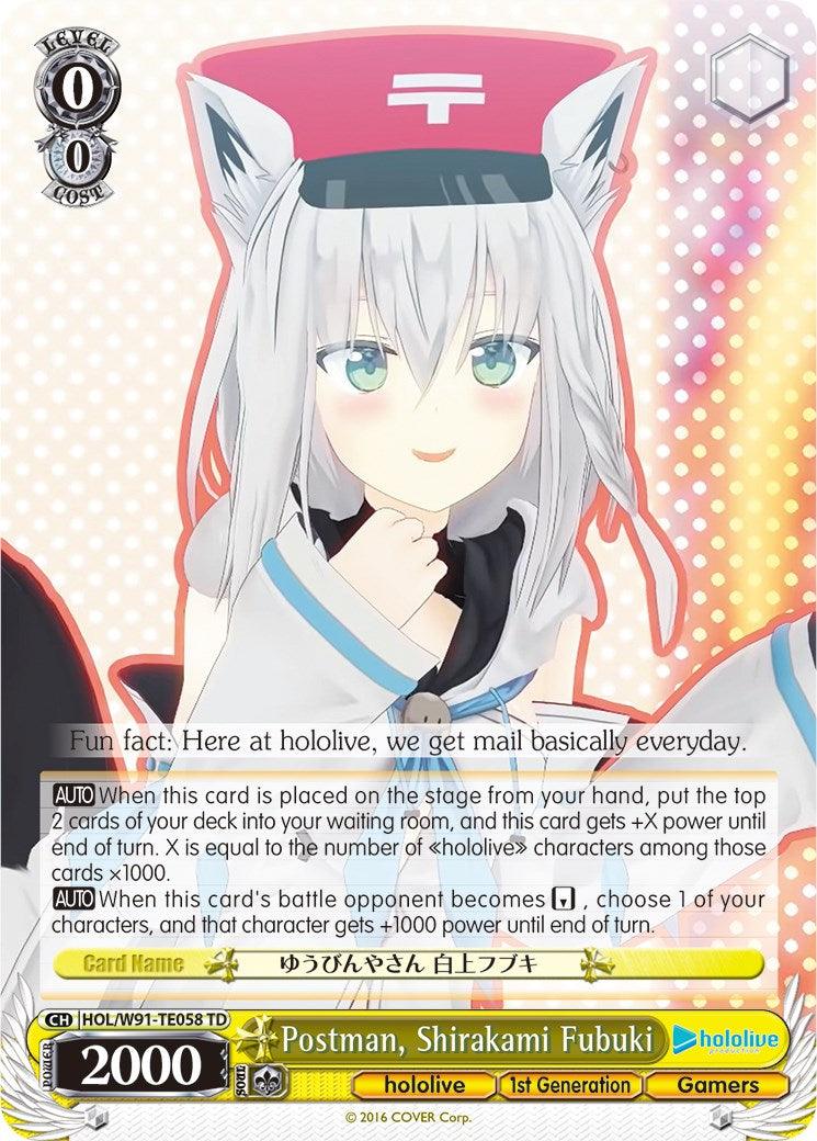 Postman, Shirakami Fubuki (HOL/W91-TE058 TD) [hololive production] - POKÉ JEUX