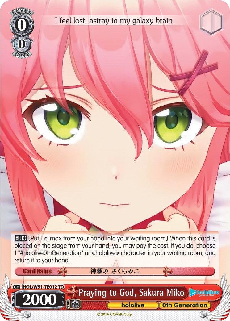 Praying to God, Sakura Miko (HOL/W91-TE012 TD) [hololive production] - POKÉ JEUX