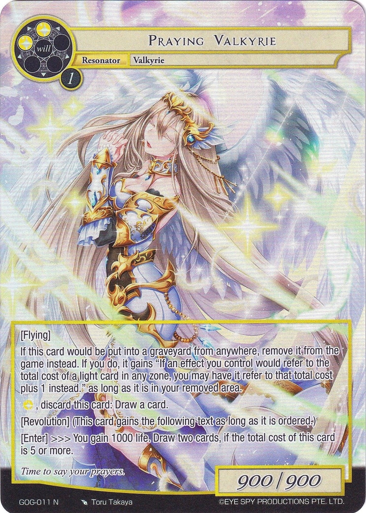 Praying Valkyrie (Full Art) (GOG-011) [Game of Gods] - POKÉ JEUX