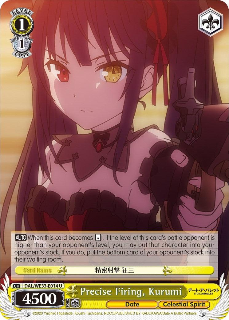 Precise Firing, Kurumi (DAL/WE33-E014 U) (Parallel Foil) [Date A Bullet] - POKÉ JEUX