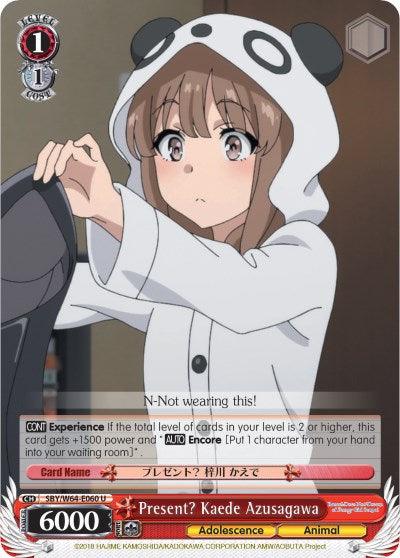 Present? Kaede Azusagawa (SBY/W64-E060 U) [Rascal Does Not Dream of Bunny Girl Senpai] - POKÉ JEUX